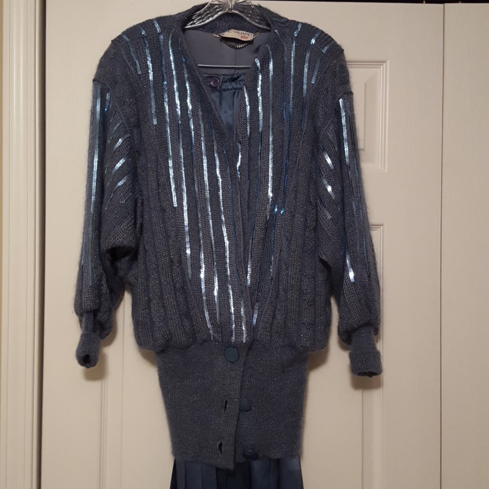 Dino Valiano vintage sweater and skirt set size 38 - Picture 1 of 8